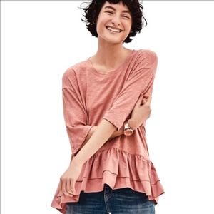 Akemi + Kin Cascade Peplum Top